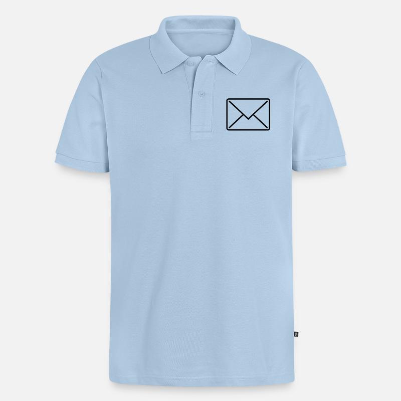 briefumschlag_icon1 - Polo bio Premium Homme - bleu clair