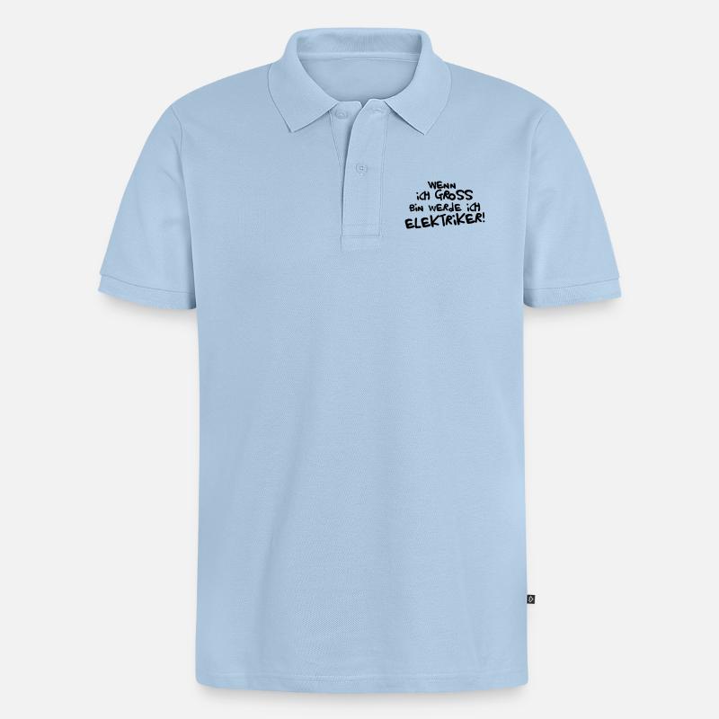 Ich werde Elektriker - Männer Premium Bio Polo Shirt - Hellblau