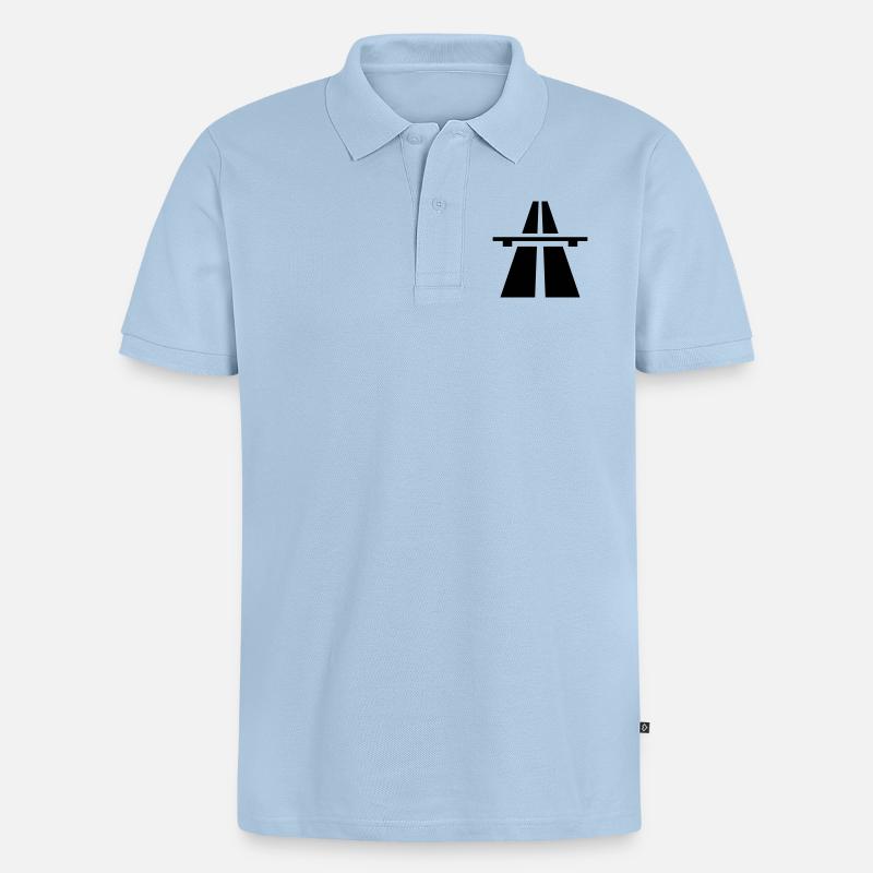 Autoroute - Polo bio Premium Homme - bleu clair