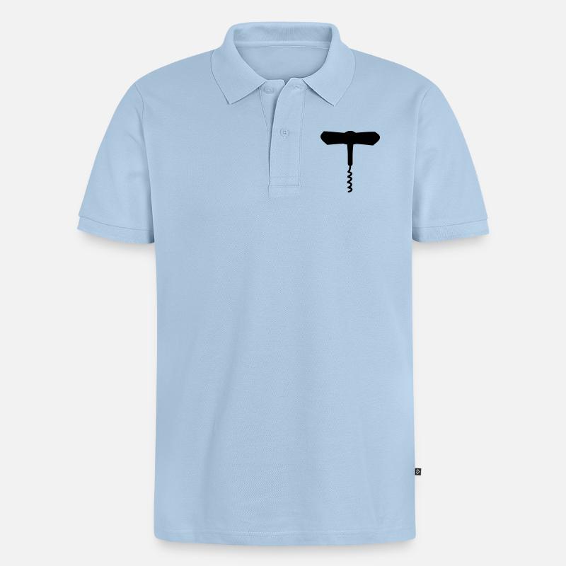 tire bouchon - Polo bio Premium Homme - bleu clair