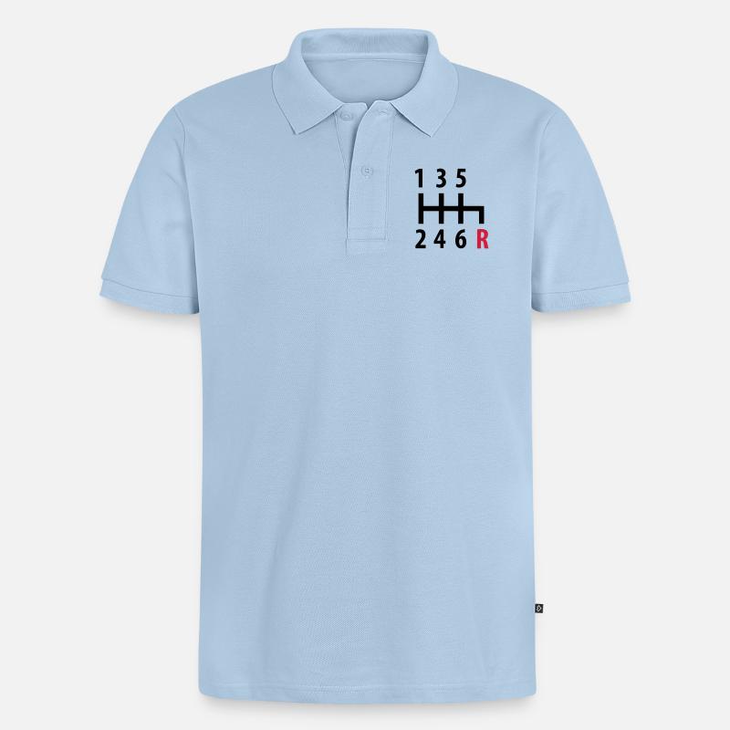 standard téléphonique - Polo bio Premium Homme - bleu clair