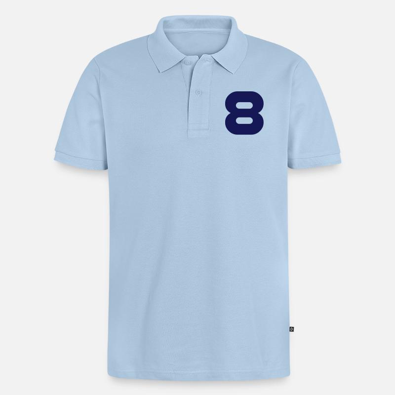 Huit 8 - Polo bio Premium Homme - bleu clair