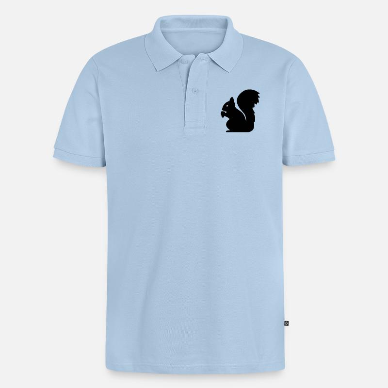 Eichhörnchen - Männer Premium Bio Polo Shirt - Hellblau