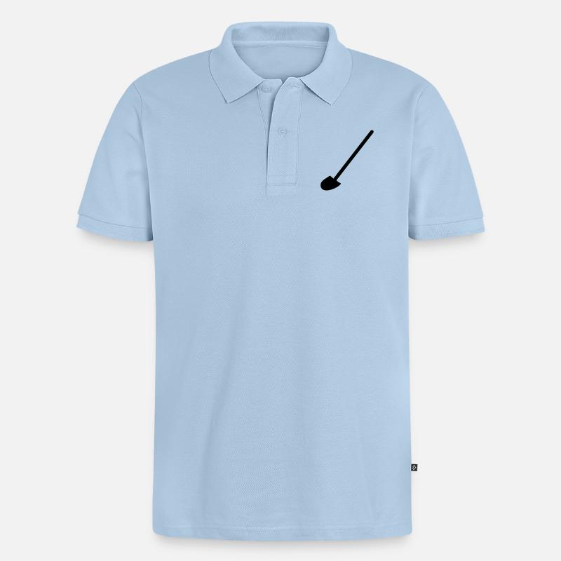 Bêche - Polo bio Premium Homme - bleu clair