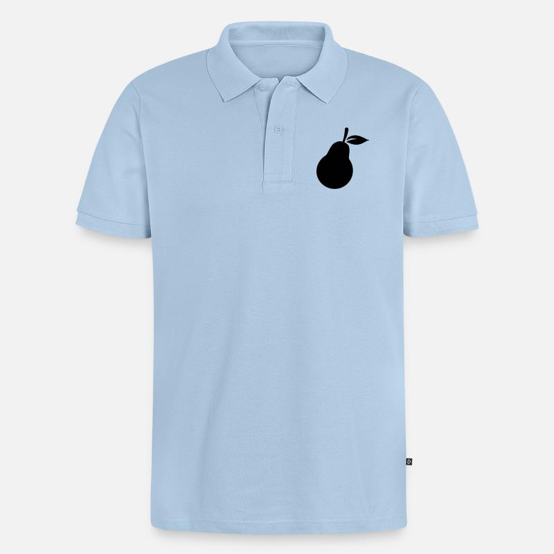 Birne - Männer Premium Bio Polo Shirt - Hellblau