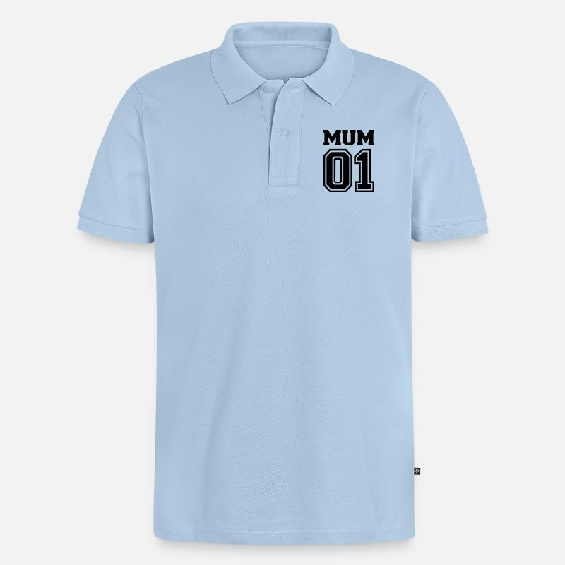 Mère - Polo bio Premium Homme - bleu clair