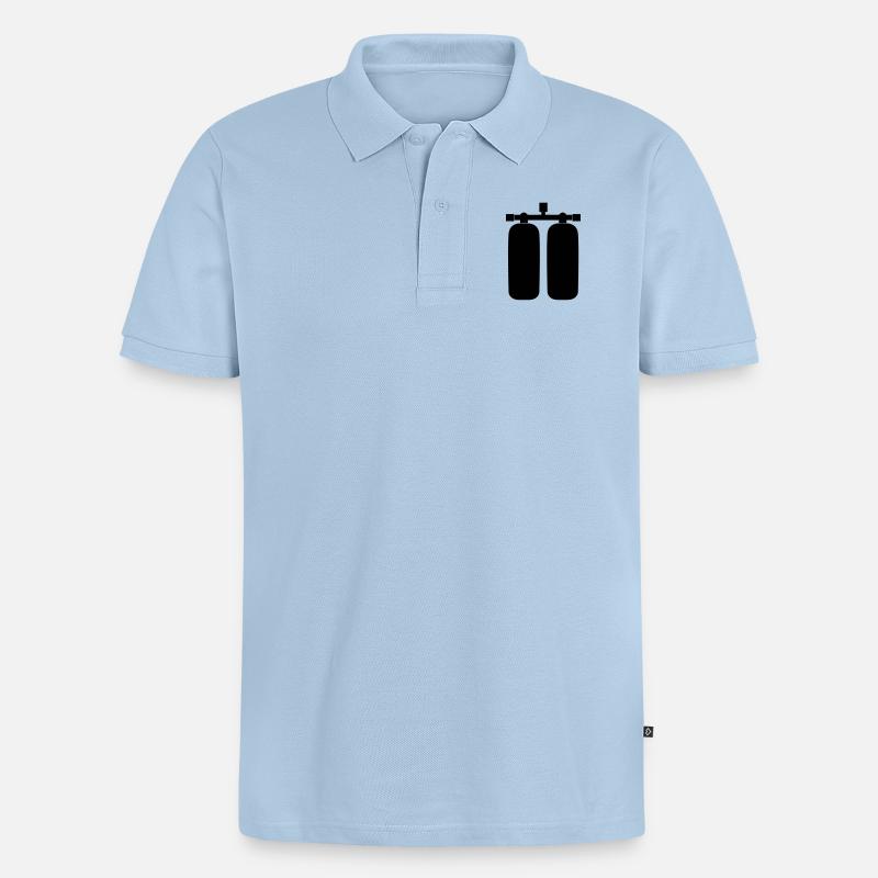 réservoirs - Polo bio Premium Homme - bleu clair