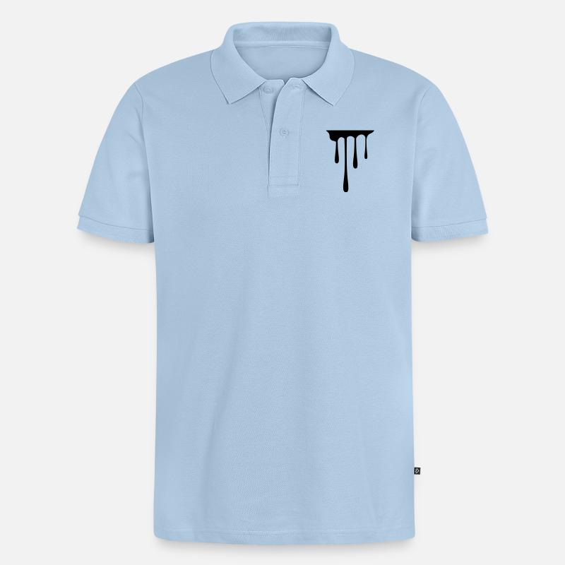Drips - Männer Premium Bio Polo Shirt - Hellblau