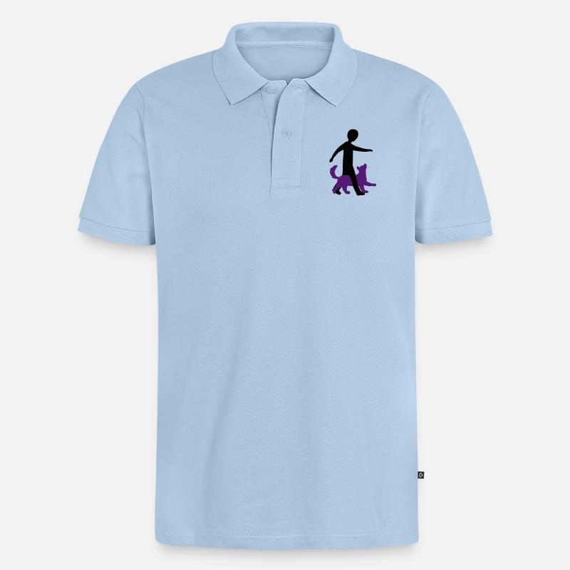 Dog Dancing 1-3 - Polo bio Premium Homme - bleu clair