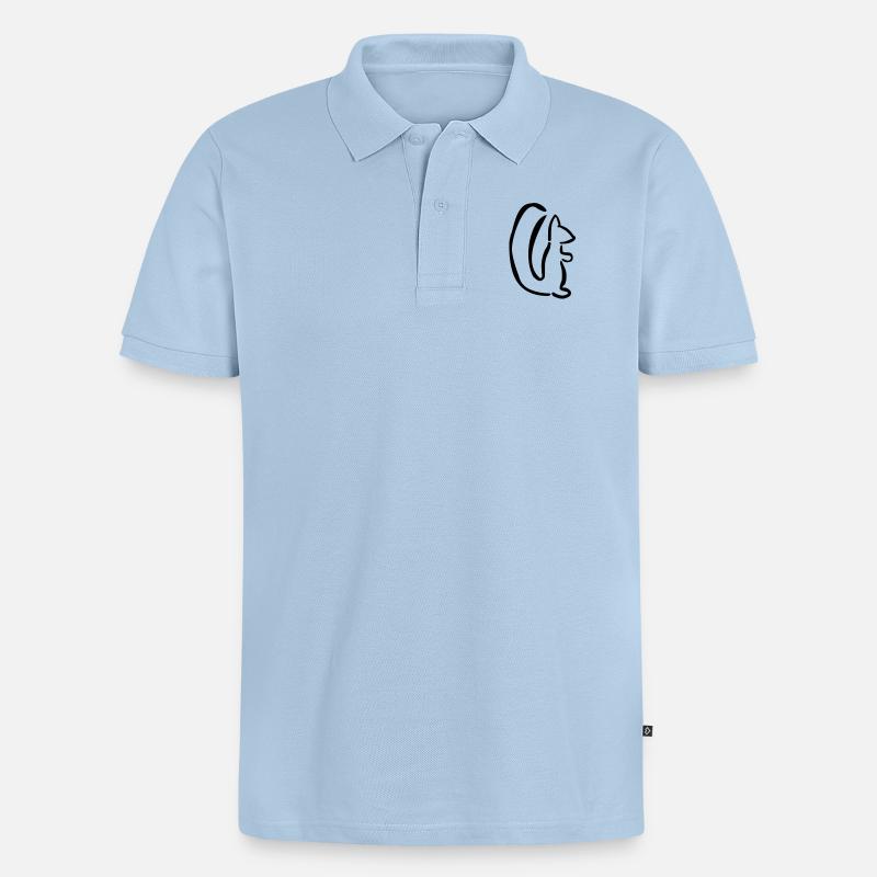 Eichhörnchen - Männer Premium Bio Polo Shirt - Hellblau