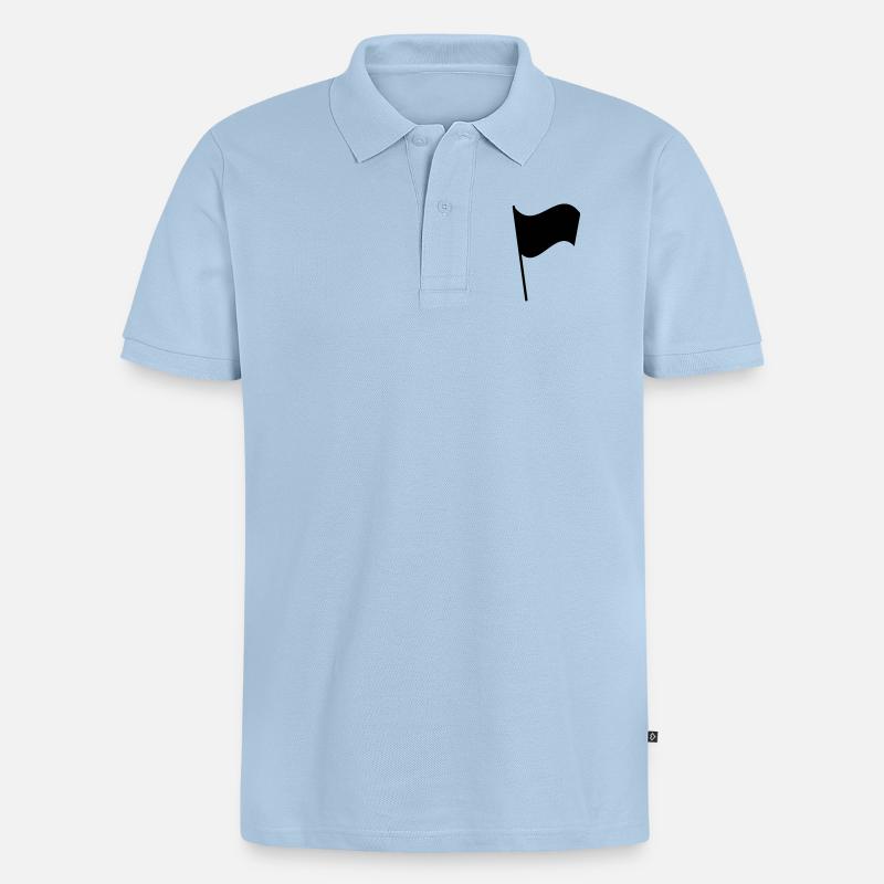 Flagge - Männer Premium Bio Polo Shirt - Hellblau