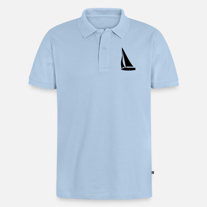 Bateau - Polo bio Premium Homme - bleu clair