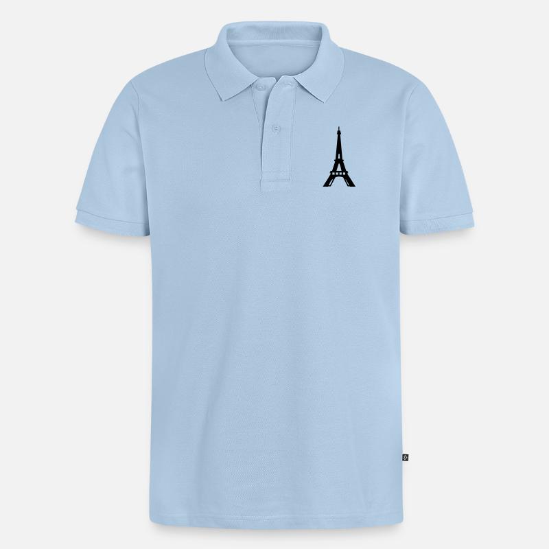 Paris Tower - Polo bio Premium Homme - bleu clair