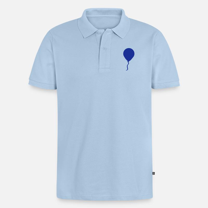 Luftballon - Männer Premium Bio Polo Shirt - Hellblau