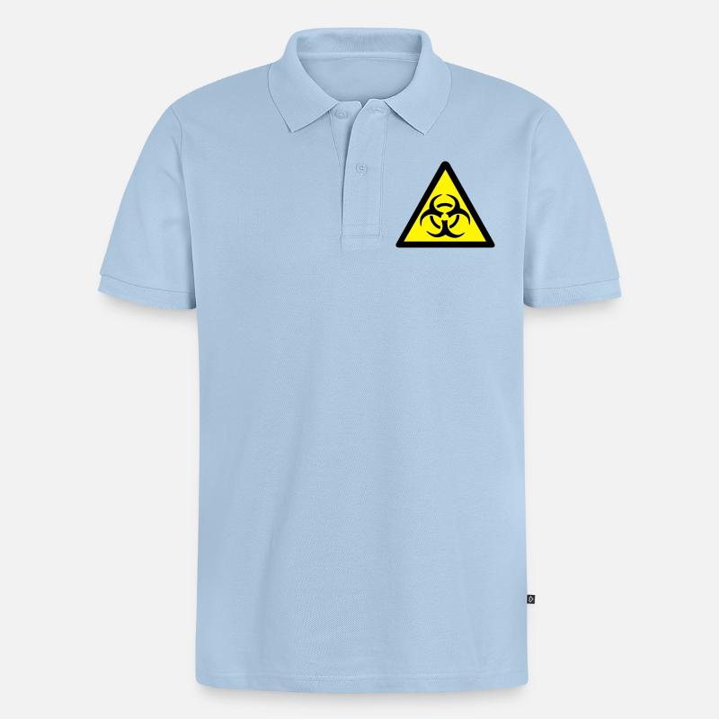 Biohazard Warnung - Männer Premium Bio Polo Shirt - Hellblau