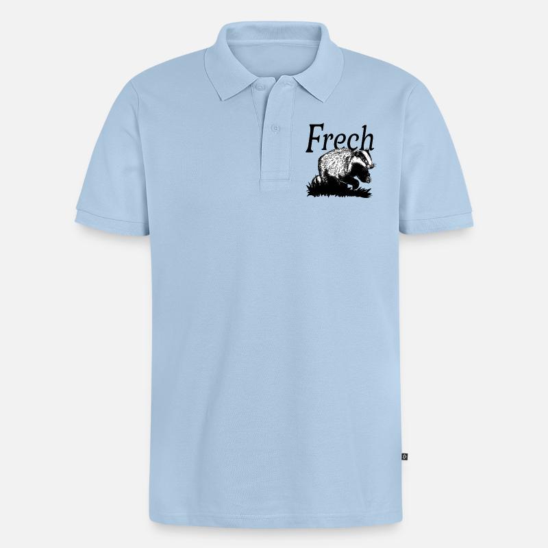 Frechdachs - Männer Premium Bio Polo Shirt - Hellblau