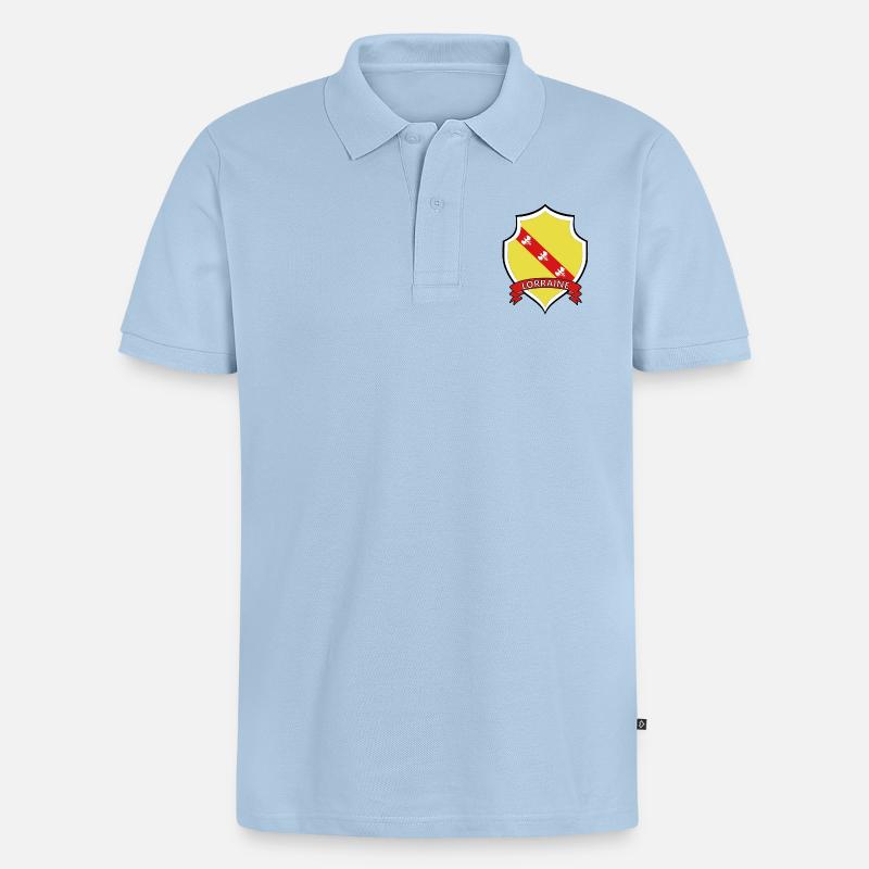 Lothringen - Männer Premium Bio Polo Shirt - Hellblau