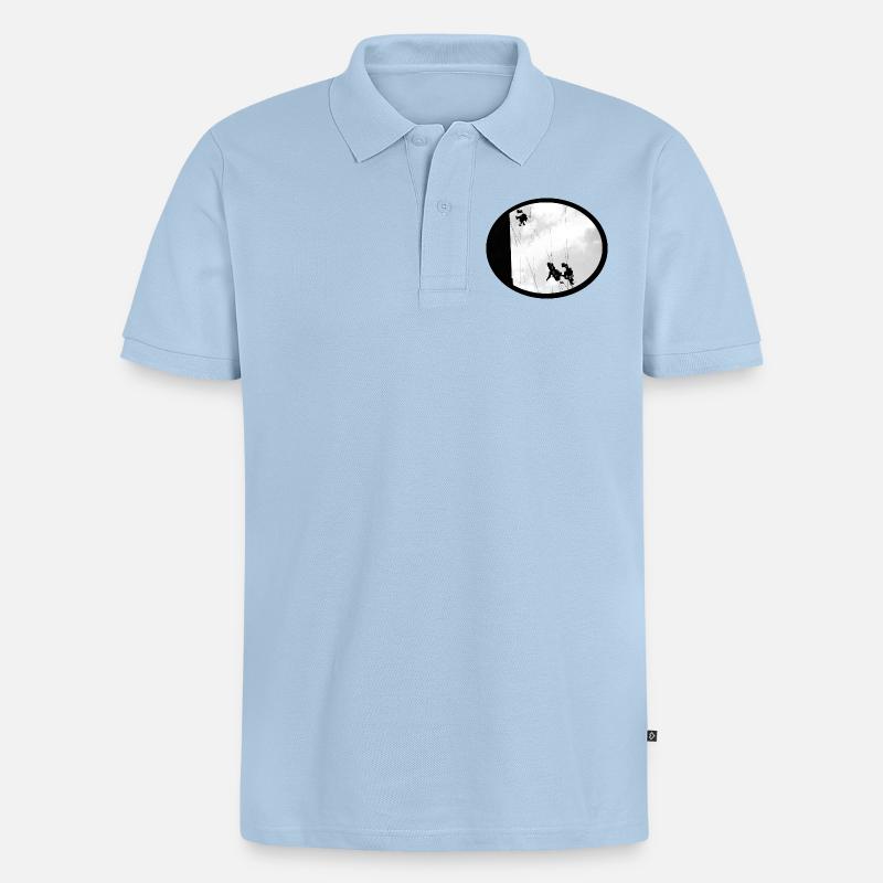 Bauarbeiter - Männer Premium Bio Polo Shirt - Hellblau