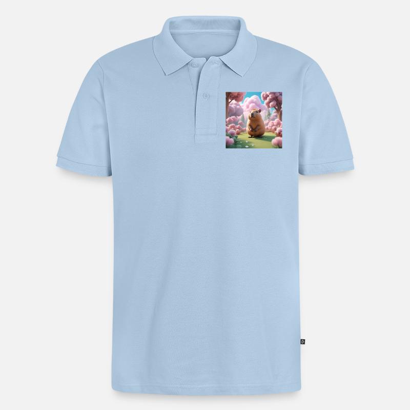 Capybara - Polo bio Premium Homme - bleu clair