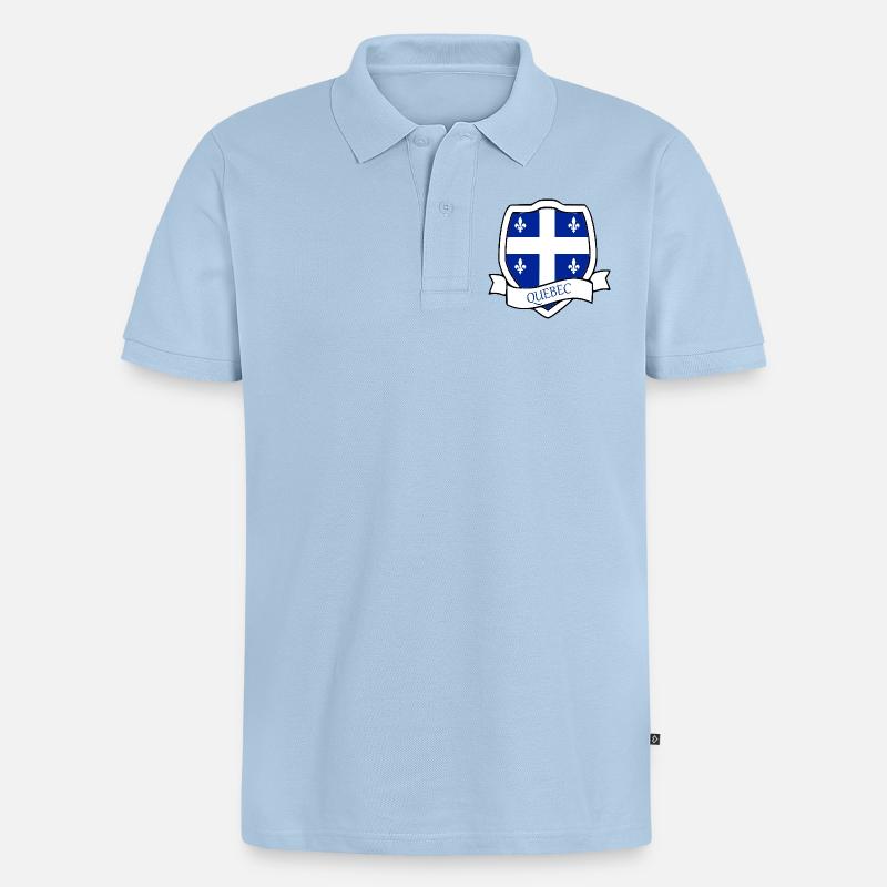 Quebec - Männer Premium Bio Polo Shirt - Hellblau