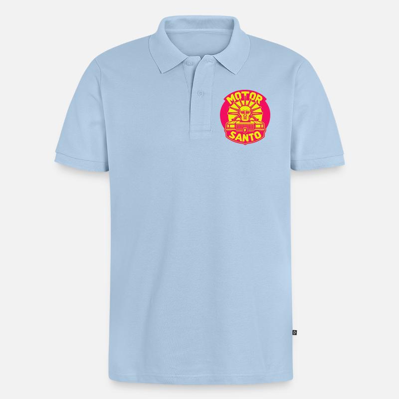 Motor Santo: Phonk-Master - Männer Premium Bio Polo Shirt - Hellblau