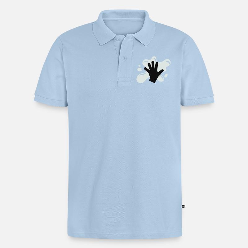Klima Kleber Aktion - Männer Premium Bio Polo Shirt - Hellblau