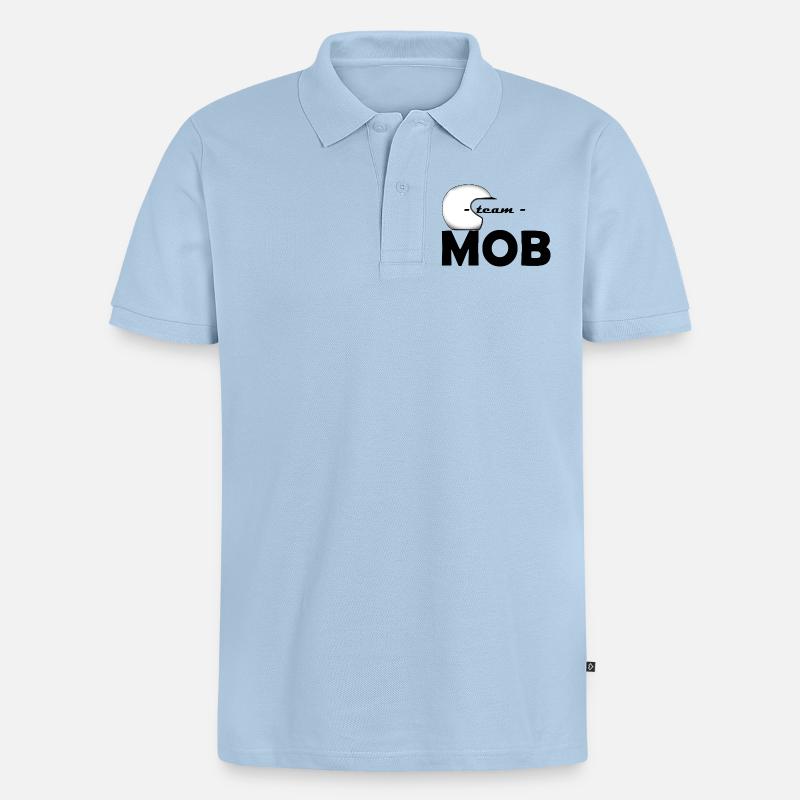 team mob - Polo bio Premium Homme - bleu clair
