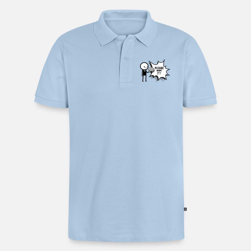 pls_use_it - Polo bio Premium Homme - bleu clair
