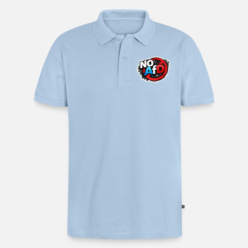 NO_AFD-Photoroom - Männer Premium Bio Polo Shirt - Hellblau