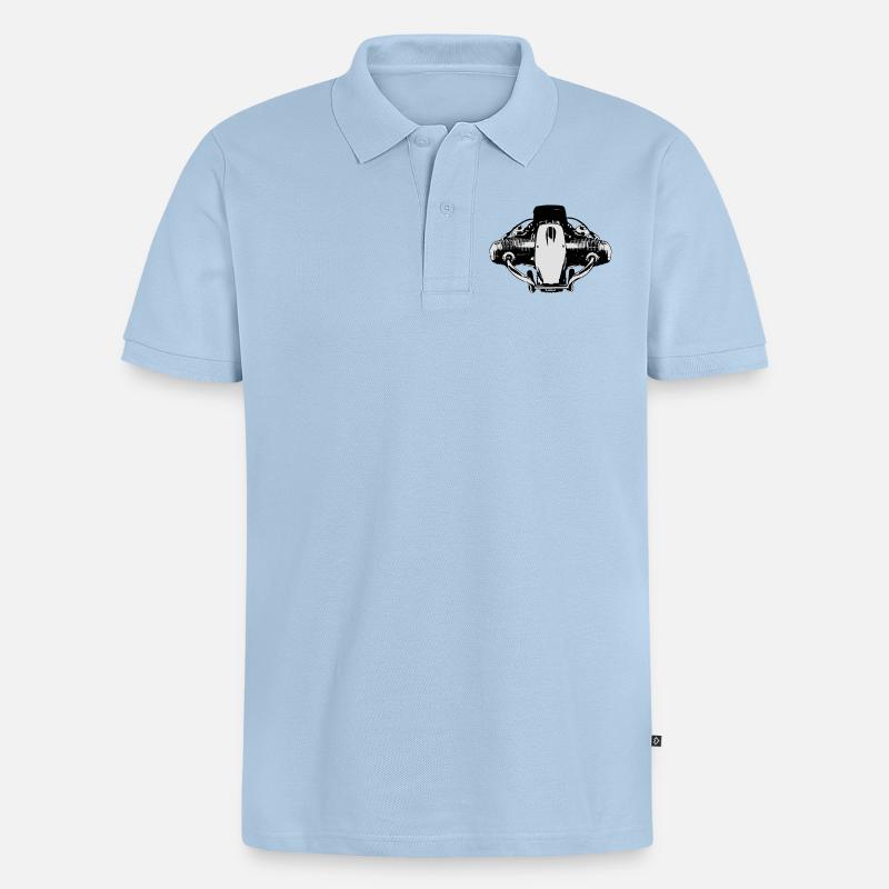 2 Ventil Boxermotor - Männer Premium Bio Polo Shirt - Hellblau