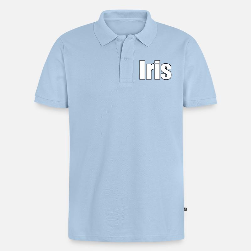 Iris - Männer Premium Bio Polo Shirt - Hellblau