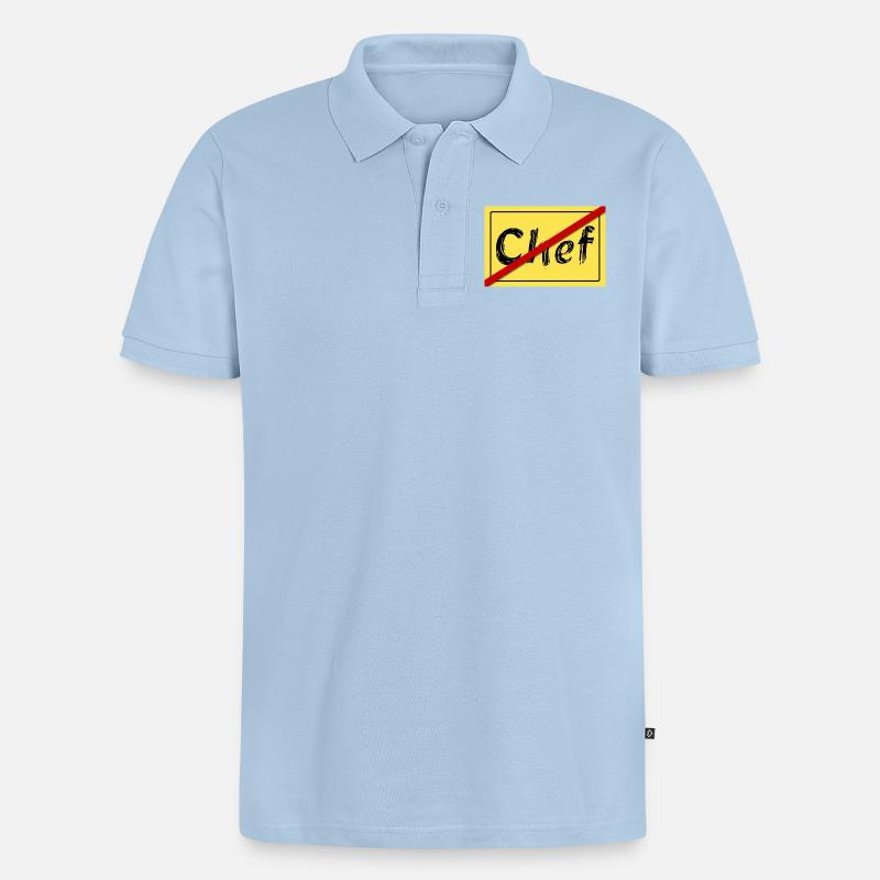 Ex-Chef - Männer Premium Bio Polo Shirt - Hellblau
