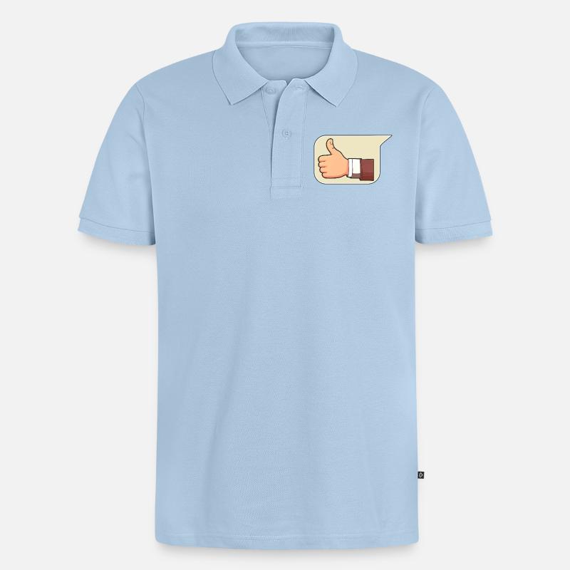 Feu vert - Polo bio Premium Homme - bleu clair