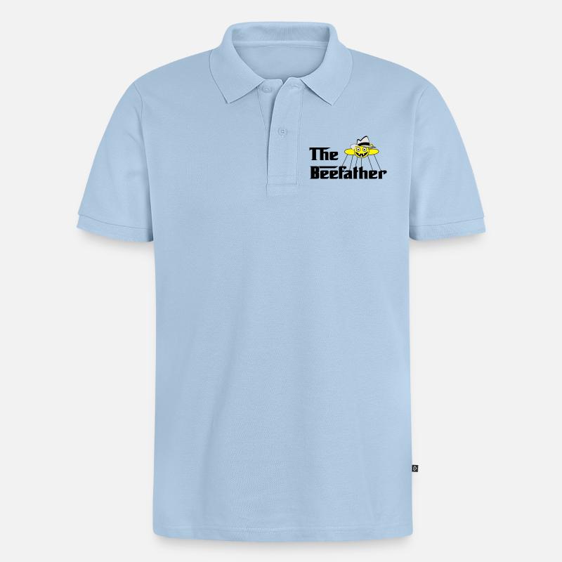 The Beefather - Männer Premium Bio Polo Shirt - Hellblau