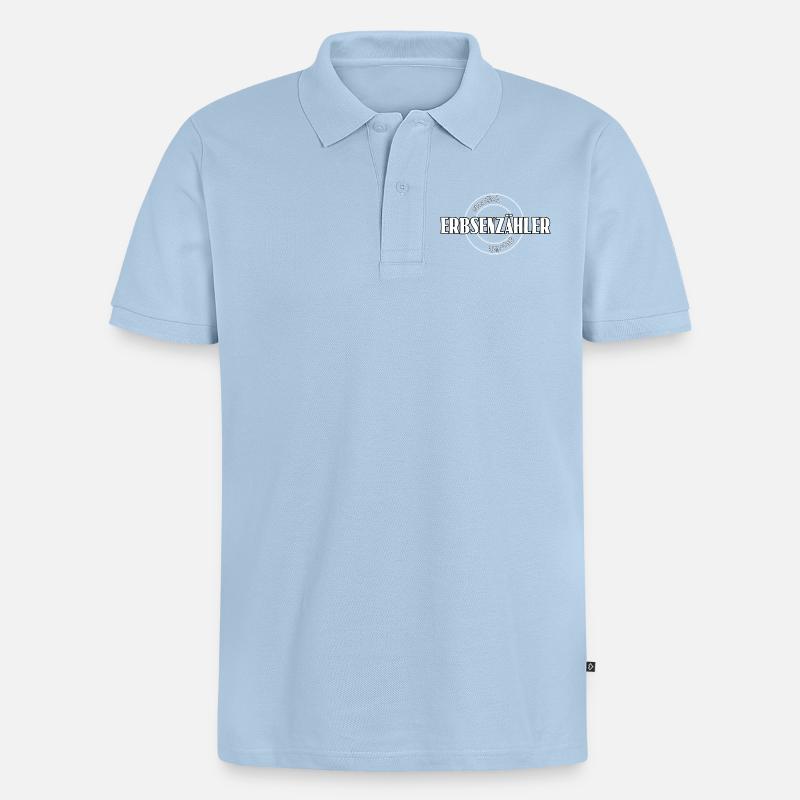 Erbsenzähler - Männer Premium Bio Polo Shirt - Hellblau