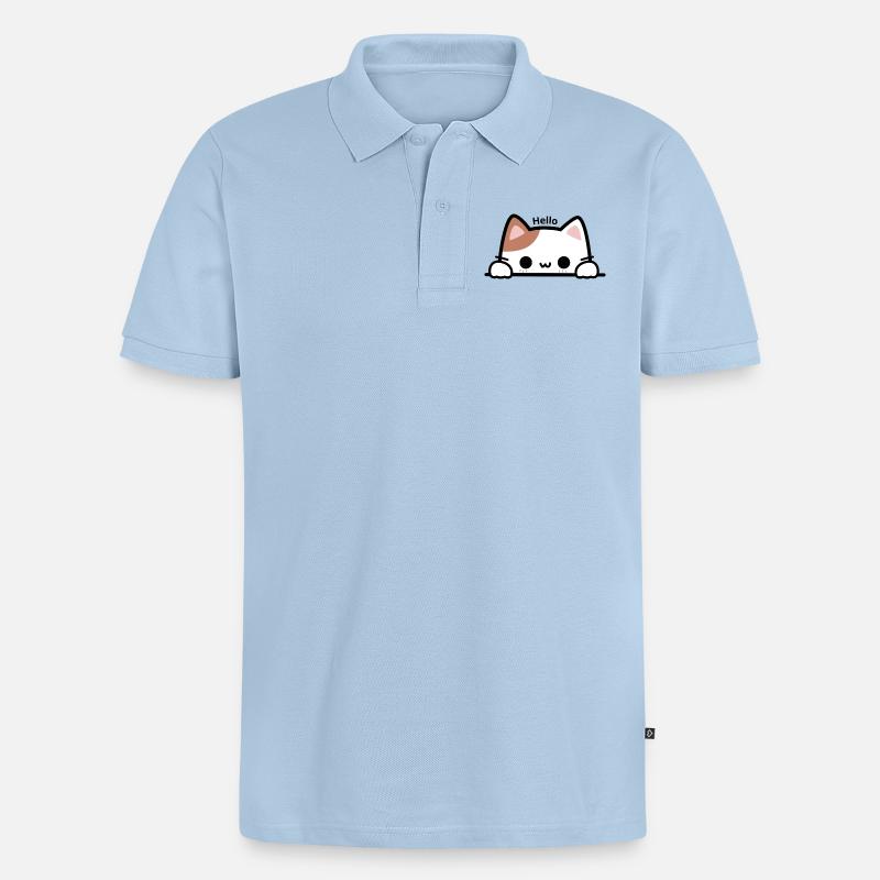 Coucou Chaton - Polo bio Premium Homme - bleu clair