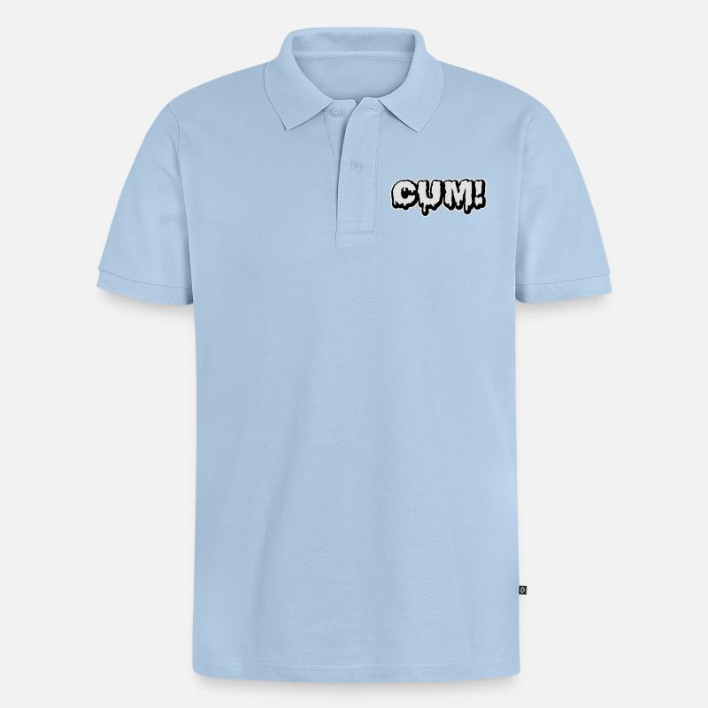 Cum | Sperma | Wichse - Polo bio Premium Homme - bleu clair
