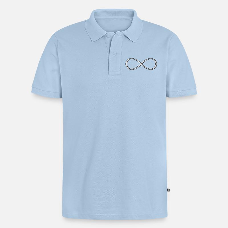 Unendlichkeit Unendlichkeitszeichen Liebe Geschenk - Männer Premium Bio Polo Shirt - Hellblau