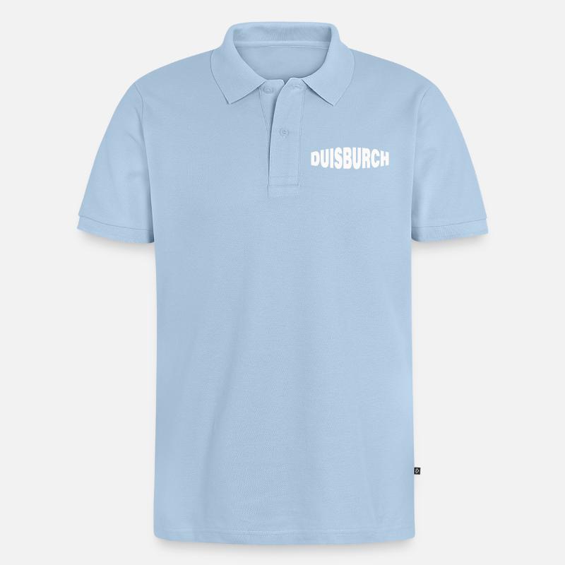 DUISBURCH - Männer Premium Bio Polo Shirt - Hellblau