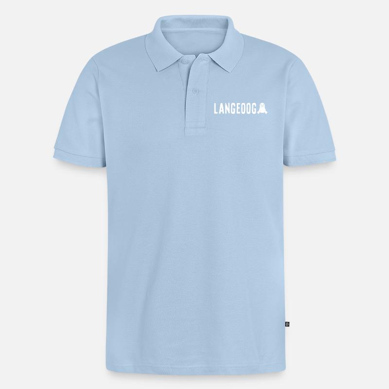 Robbe Langeoog - Männer Premium Bio Polo Shirt - Hellblau