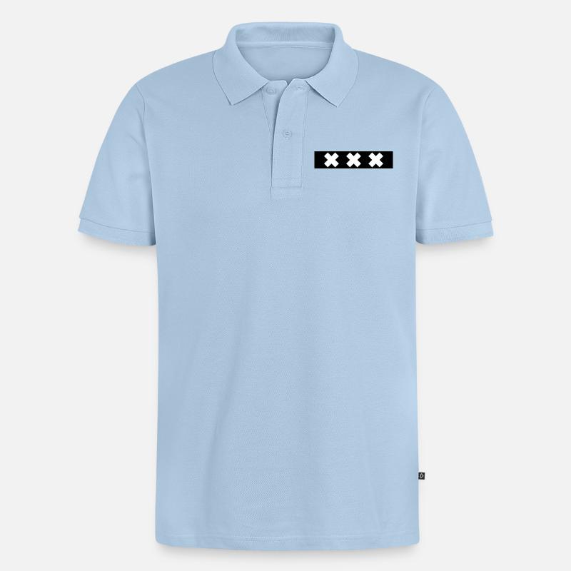 Amsterdam - Männer Premium Bio Polo Shirt - Hellblau