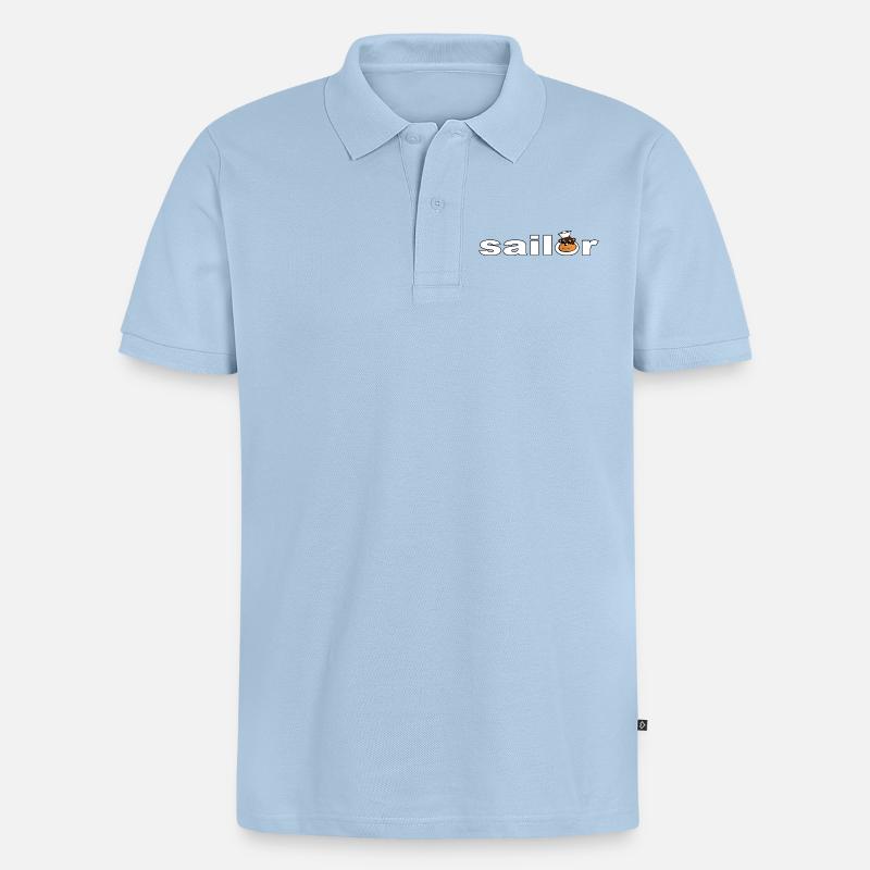 Marin - Polo bio Premium Homme - bleu clair