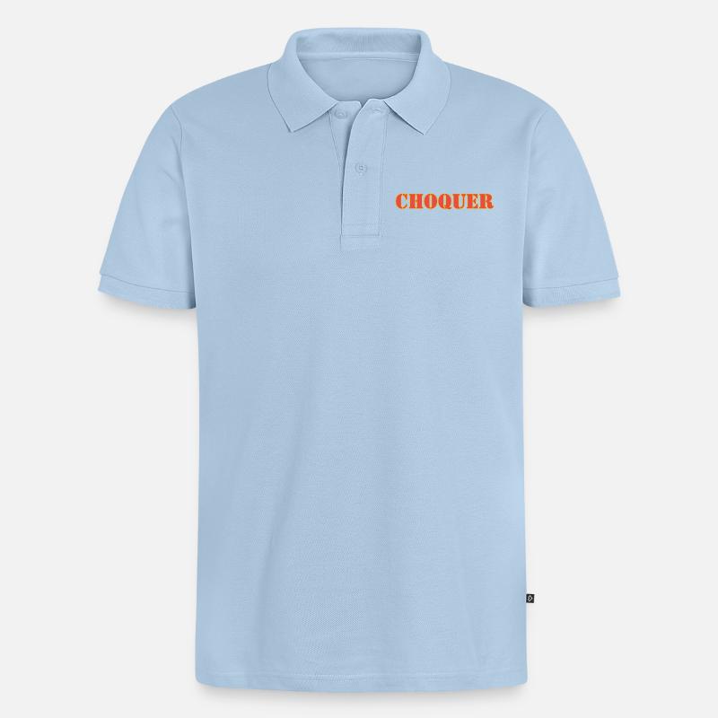 CHOQUER - Polo bio Premium Homme - bleu clair