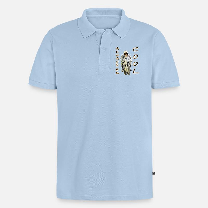 always be cool - Männer Premium Bio Polo Shirt - Hellblau