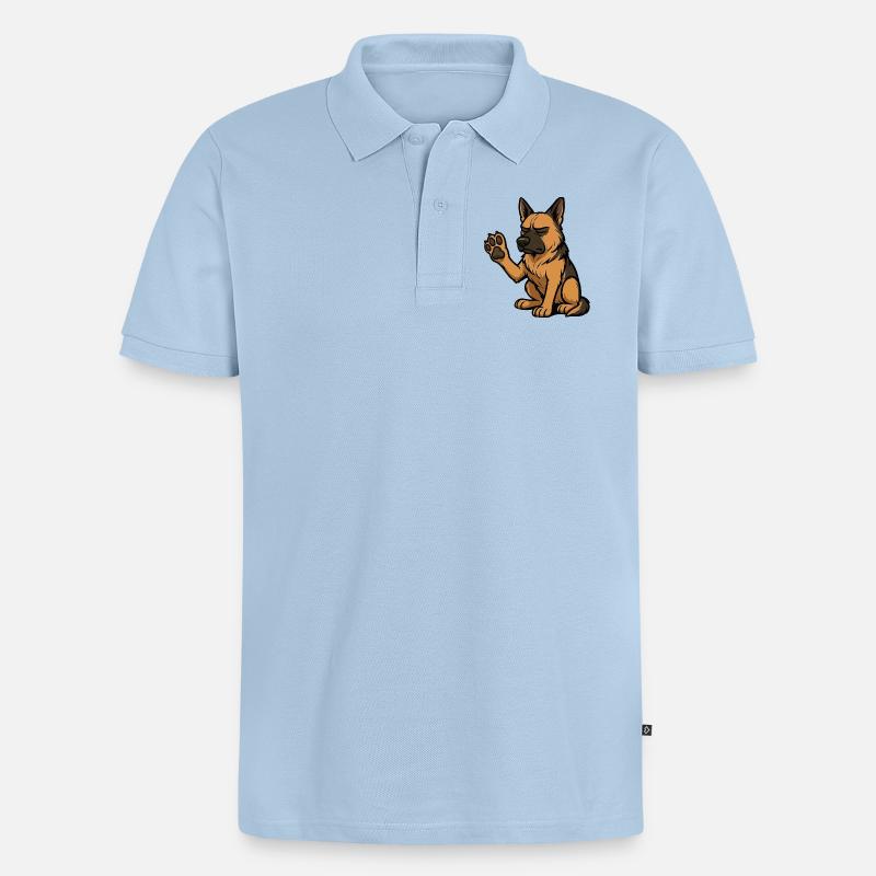 Deutscher Schäferhund Schäferhunde Schäferhunde - Männer Premium Bio Polo Shirt - Hellblau