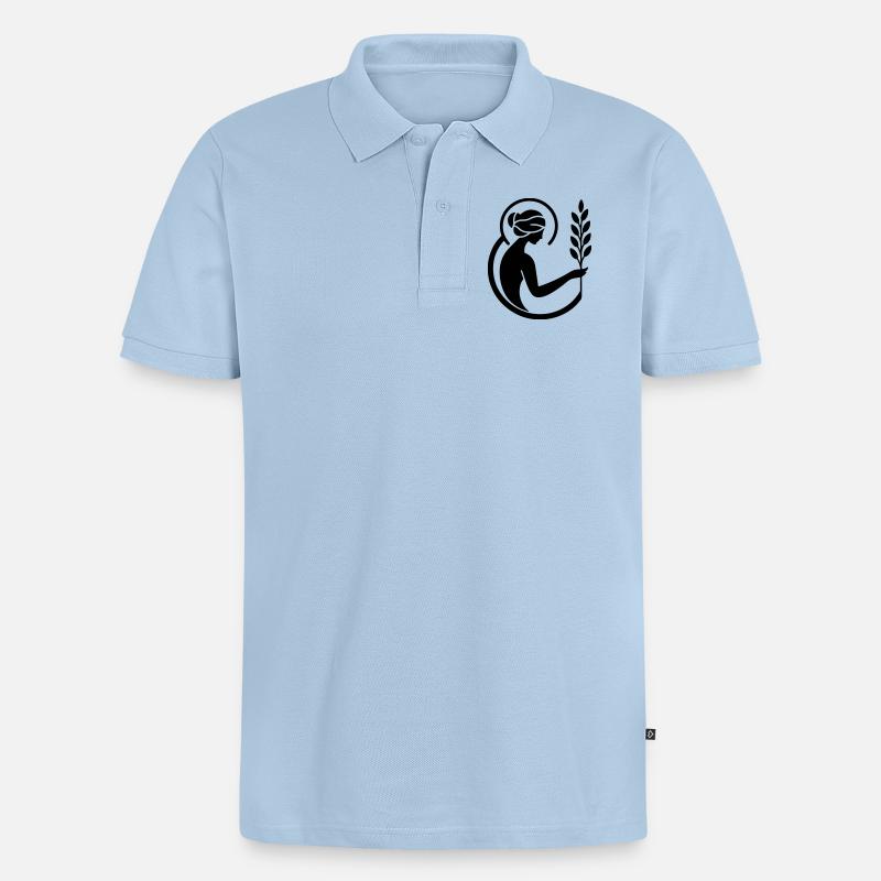 Vierge - Polo bio Premium Homme - bleu clair