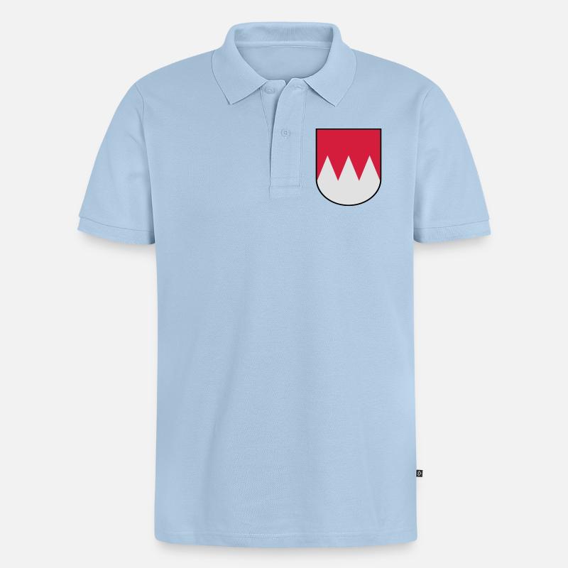 Franken Wappen - Männer Premium Bio Polo Shirt - Hellblau