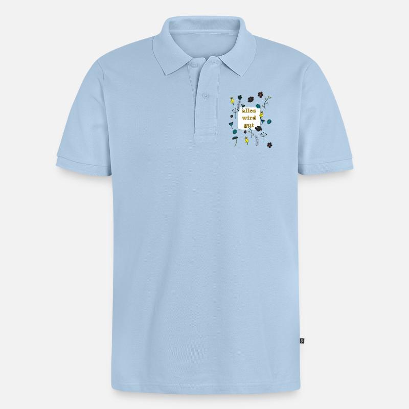 alles wird gut - Männer Premium Bio Polo Shirt - Hellblau