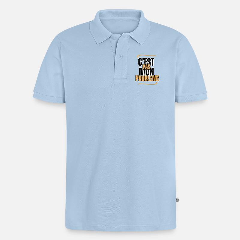 c'est pas mon problème - Polo bio Premium Homme - bleu clair