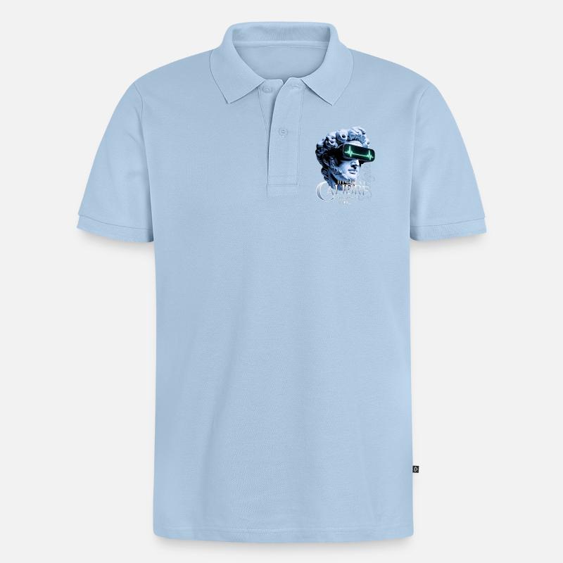 Höchst Kaliber VR-Statue - Männer Premium Bio Polo Shirt - Hellblau